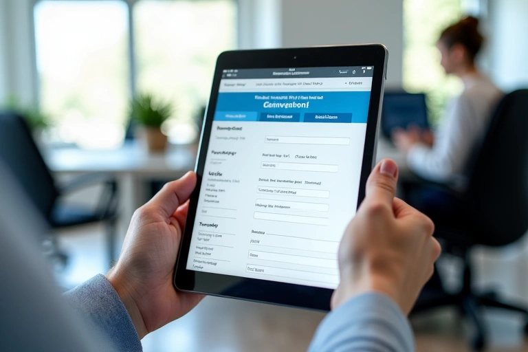 Diverse team of smiling health professionals in a bright, modern office setting